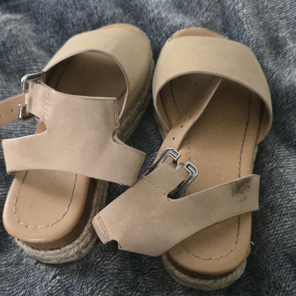 Soda Tan Sandals Minimalist Two-Strap Design